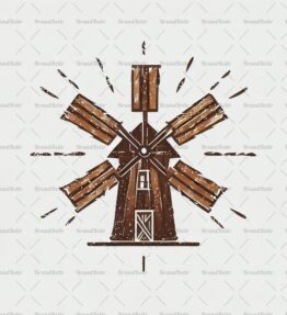 Rustikale Windmühle